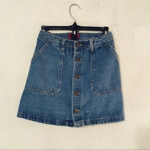 My Style Vintage Button Down Jean Skirt